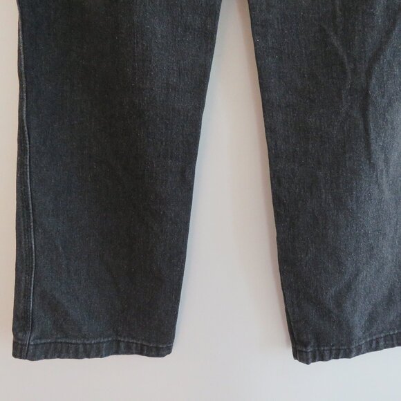 PLAYBOY Y2K Black Wide Leg High Rise Baggy Carpenter Jeans - Size 3 / 28 Waist - Picture 14 of 16